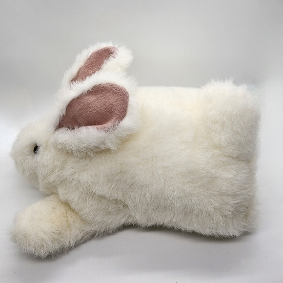 Vintage Mary Johnson 1981 White fluffy bunny hand puppet - Picture 6 of 13